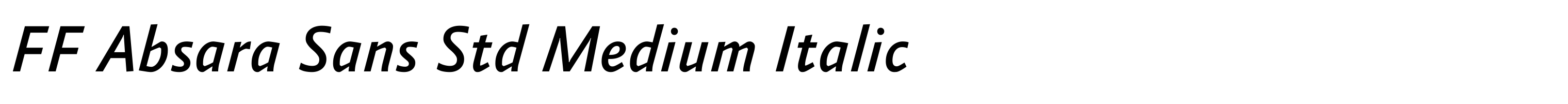 FF Absara Sans Std Medium Italic